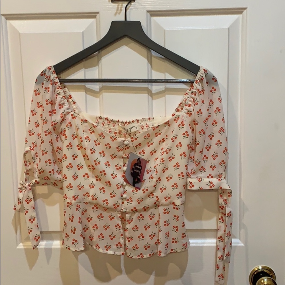 Molly Green flower print top